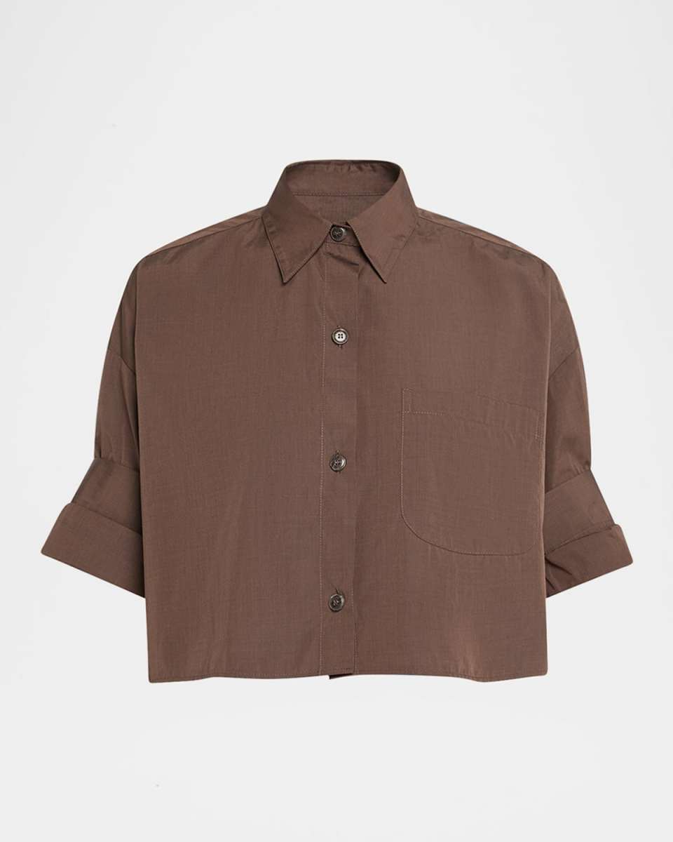 Next Ex Cropped Button-Front Shirt